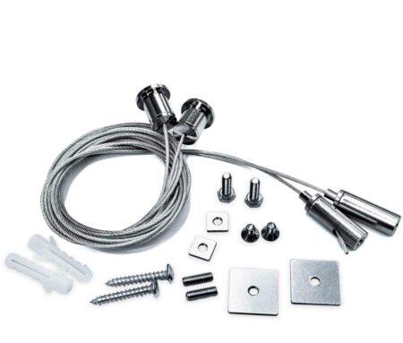LED profilio CARTAGO/HOUSTON pakabinimo rinkinys, chromo sp., 2vnt. komplekte
