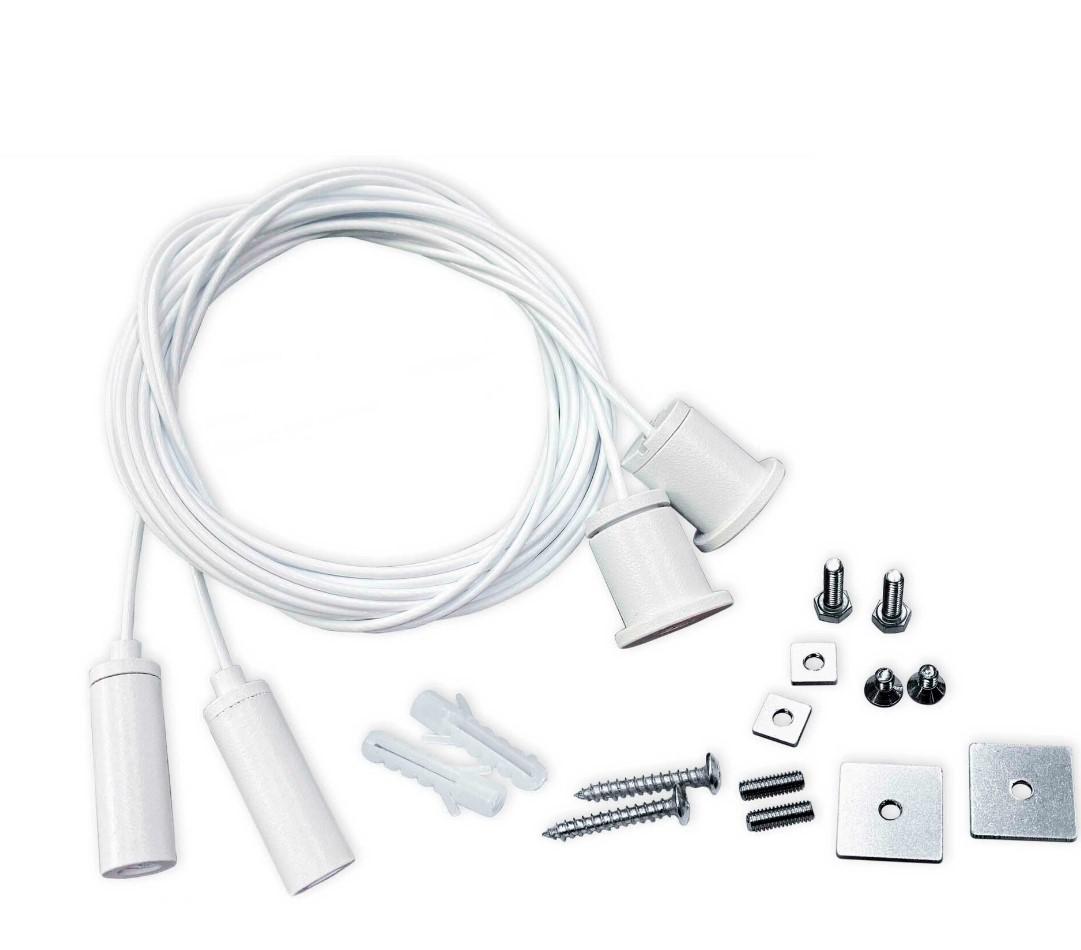 LED profilio CARTAGO/HOUSTON pakabinimo rinkinys, baltas, 2vnt. komplekte