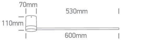 12W LED reguliuojamas sieninis šviestuvas, baltas, 3000K, 65148A/W/W