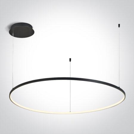 48W LED pakabinamas šviestuvas, juodas, 3000K, 100cm, dimeriuojamas, 63150/B/W