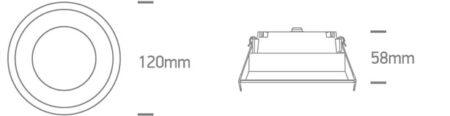 9W LED įleidžiamas šviestuvas, baltas, 3000/4000/5000K, IP65, 10109FD/W/V