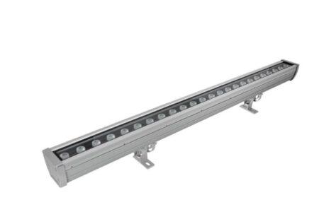 24W LED fasado šviestuvas XFLOW L, anoduoto aliuminio sp., RGB, 10°x60°