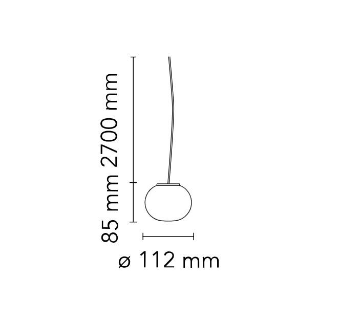 Pakabinamas šviestuvas MINI GLO-BALL SUSPENSION, G9, baltas