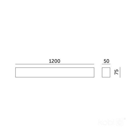 20W LED paviršinis/pakabinamas linijinis šviestuvas KOLINE K2 PROFESSIONAL, baltas, 3000/4000/6500K
