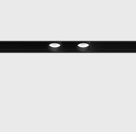 2x2W LED šviestuvas TUB XS A į magnetinę sistemą IN_LINE, juodas, 3000K, 48V, 36°