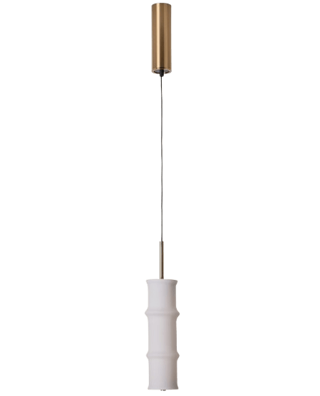 9W LED pakabinamas šviestuvas CANNA, aukso sp. metalas/baltas gaubtas, 2700K, dimeriuojamas