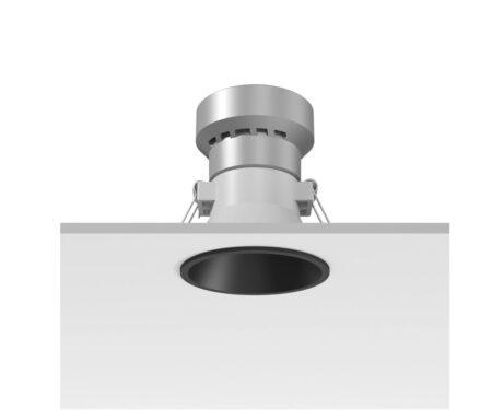 7,3W LED įleidžiamas šviestuvas EASY KAP Ø50, juodas, 3000K, dimeriuojamas
