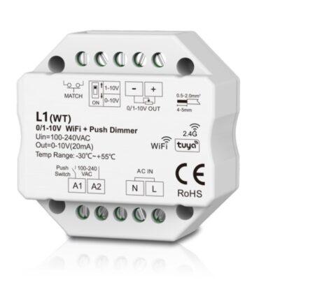 0/1-10V WiFi + RF + PUSH valdiklis, veikia per WIFI ir TUYA