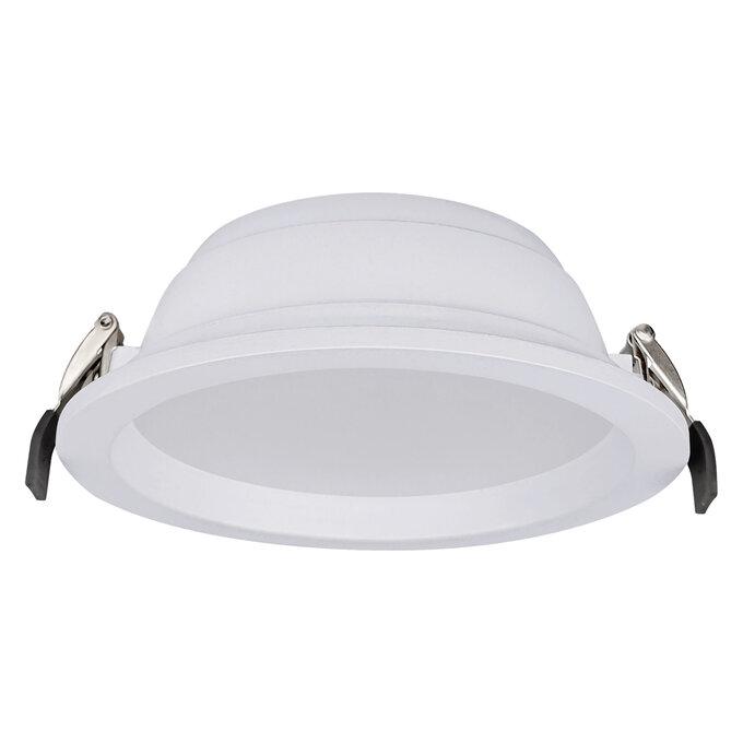12/15/18W LED įleidžiamas šviestuvas COMFORT, baltas, 3000/4000K, 95°, IP44, DALI