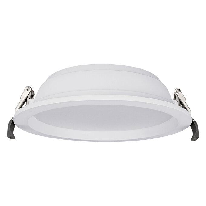 20/25/30W LED įleidžiamas šviestuvas COMFORT, baltas, 3000/4000K, 100°, IP44, DALI