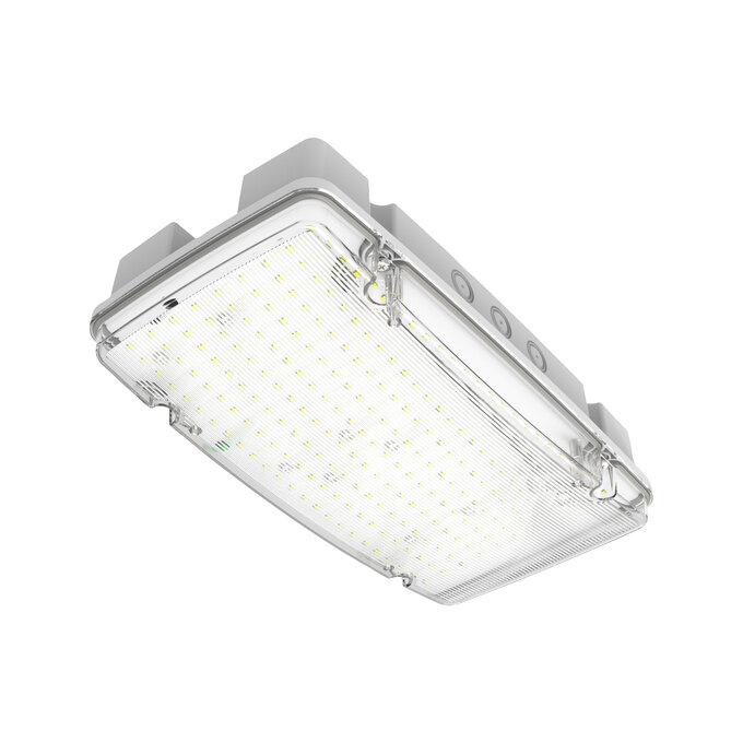 10W LED paviršinis avarinis šviestuvas EM BULKHEAD, baltas, su 3h avariniu moduliu