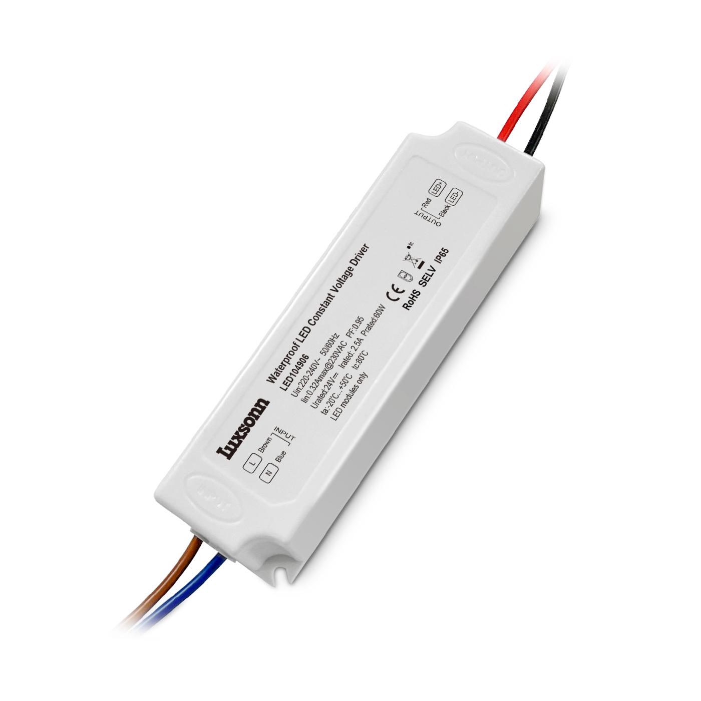 60W LED maitinimo šaltinis LUXSONN, 24V, IP65