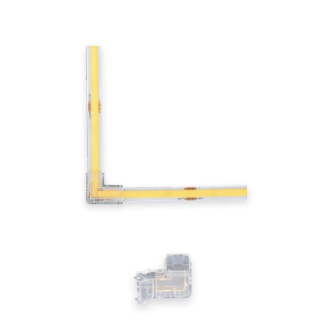 L formos sujungimas, skirtas 8mm LED COB juostai