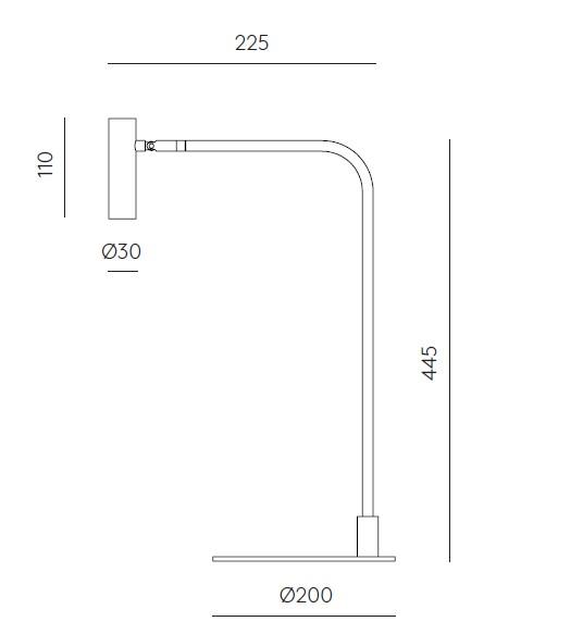 5W LED stalinis šviestuvas MAHO, žalvario/juodos sp., 3000K, dimeriuojamas