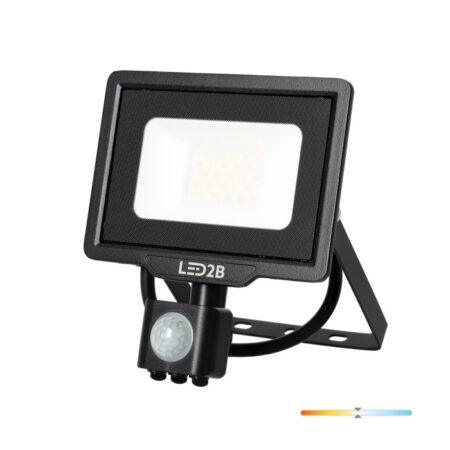 20W LED prožektorius MHC, juodas, 4000K, su judesio davikliu