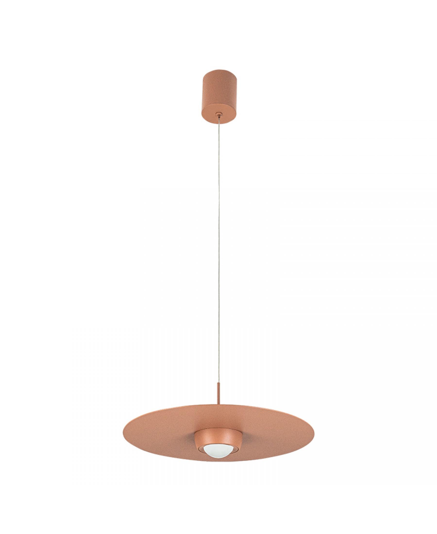 21W LED pakabinamas šviestuvas, raudonos plytų sp., 3000K, dimeriuojamas, 35cm, 2586
