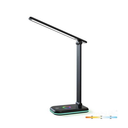 7W LED stalo šviestuvas NOBLITE, juodas, 3000/4000/6500K/RGB, dimeriuojamas