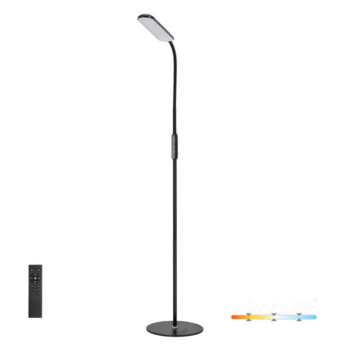 10W LED pastatomas šviestuvas TEILO, juodas, 3000/4000/6500K, dimeriuojamas