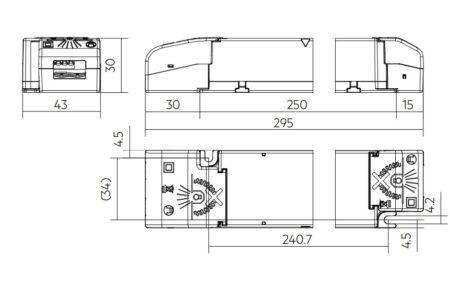 100W LED maitinimo šaltinis TRIDONIC LC ONE4ALL EXC2, 24V, DALI/PUSH