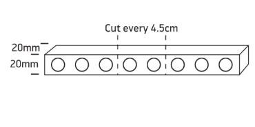 18W/m lanksti LED juosta, 24V, 3000K, IP65, 5m ritė, 7890/W