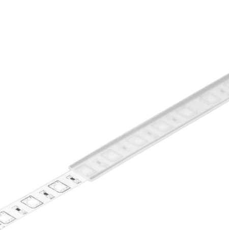 LED juostos profilio dangtelis A, matinis, 2m