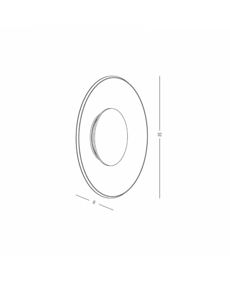 18W LED sieninis šviestuvas, juodu korpusu/rudas stiklas, 2700/3000K, dimeriuojamas, 25270
