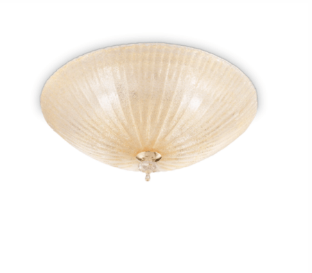 Paviršinis šviestuvas, 4 lempučių SHELL, E27, gintaro spalvos, 140186