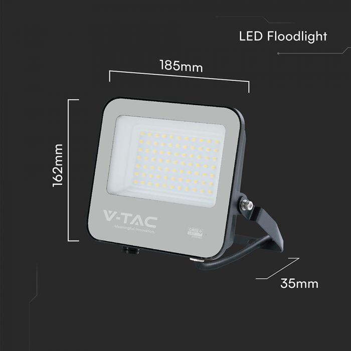 50W LED prožektorius, juodas, 4000K, CREE LED chip