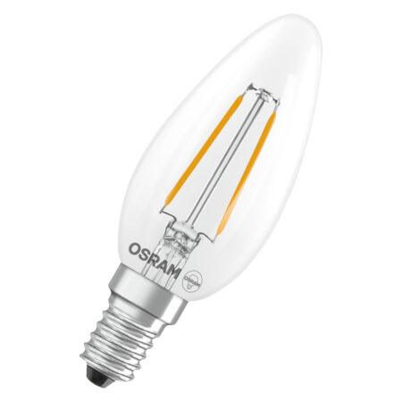 1,8W LED lemputė RETROFIT CLASSIC B, E14, skaidri, 320°, 2700K, dimeriuojama