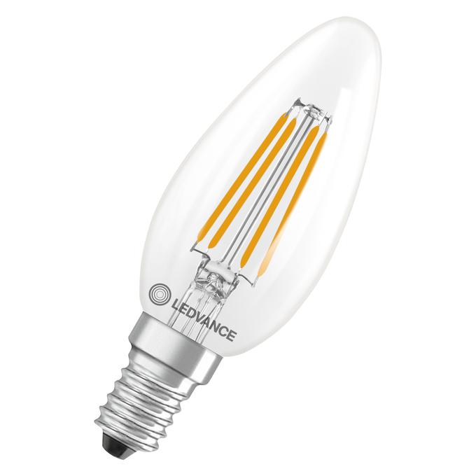 3,4W LED lemputė CLASSIC B, E14, skaidri, 300°, 2700K