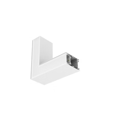 6,90W LED linijinio šviestuvo OFFICE LINEAR L formos sujungimas, baltas, 3000/4000K, mikroprizmatinis dangtelis