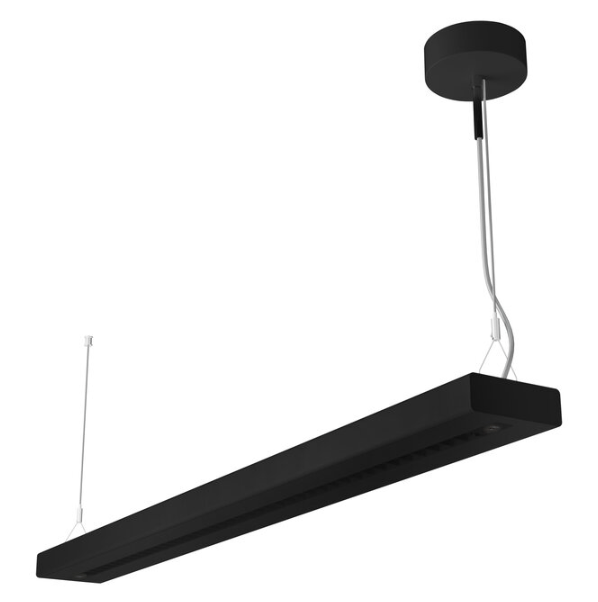 69/63/60/54W LED linijinis šviestuvas LINEAR INDIVILED DIRECT/INDIRECT 1500, juodas, 3000K, su judesio/šviesos davikliu, DALI2