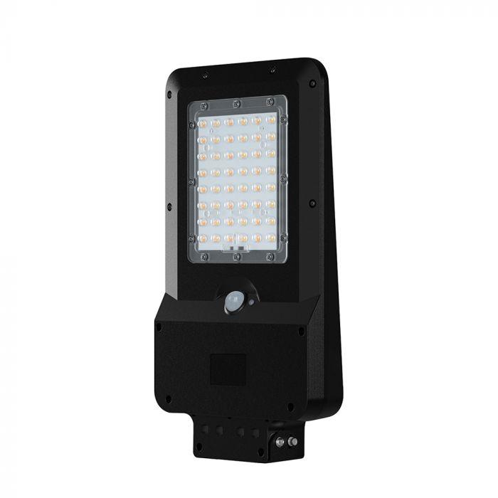 20W LED gatvės šviestuvas su saulės baterija ir judesio davikliu, juodas, 3000/4000/6000K, 140°x70°