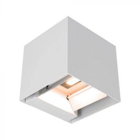 9W LED sieninis įkraunamas šviestuvas su saulės baterija ir judesio davikliu, baltas, 3000/4000/5000K, IP65