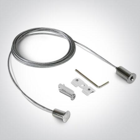 Magnetinių sistemų bėgelio MINI/MIDI pakabinimo rinkinys, baltas, 42026A/W