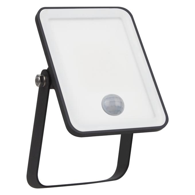 10W LED prožektorius ESSENTIAL, juodas, 3000K, su judesio davikliu