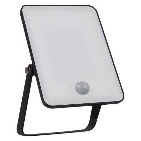 20W LED prožektorius ESSENTIAL, juodas, 3000K, su judesio davikliu