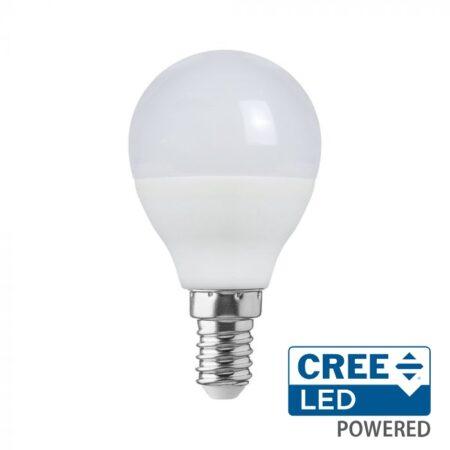6,5W LED lemputė, E14, P45, 3000K, 180°, CREE LED chip