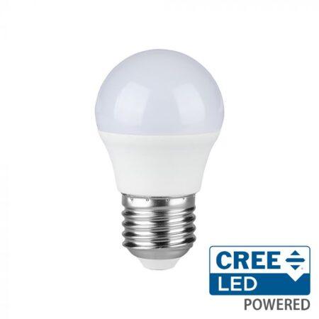6,5W LED lemputė, E27, G45, 3000K, 180°, CREE LED chip