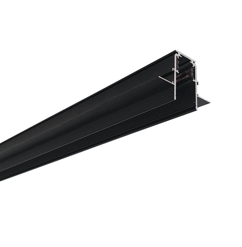 Užglaistomas magnetinis bėgelis VIOKEF MAGNETIC, juodas, 48V, 3m, su dangteliu ir užbaigimais, 02/0202-3 - Image 2