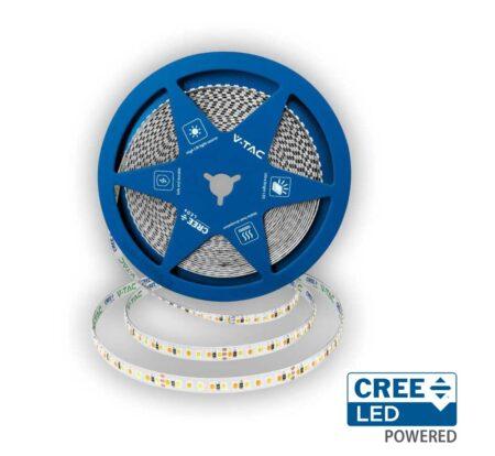 10W/m LED juosta, 120LED/m, 24V, 3000K, IP20, CREE LED chip, 10 metrų ritė