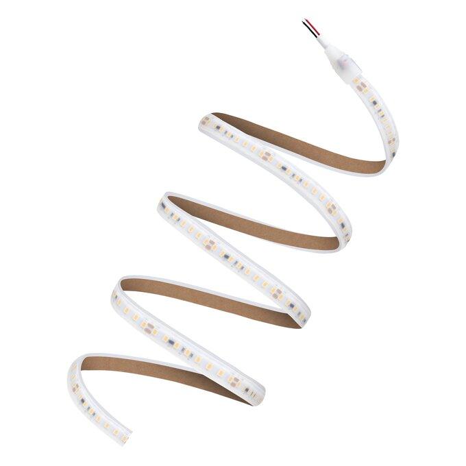 8,6W/m LED juosta, 24V, IP67, 3000K, 5m ritė, padengta silikonu