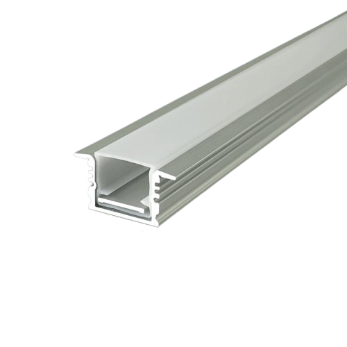 LED įleidžiamas profilis su dangteliu, sidabro sp., 2000x25x13mm