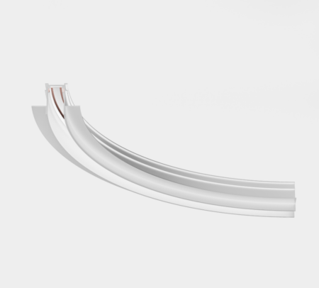 Lenktas magnetinės sistemos IN_LINE bėgelis, baltas, R500mm