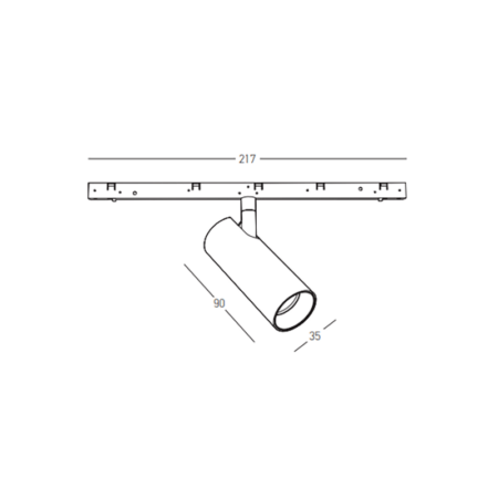 7W LED akcentinis šviestuvas į magnetinę sistemą ZAMBELIS MAGNETIC 6MM, žalvario sp., 3000K, DALI, 25254