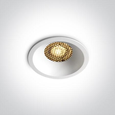 10W LED įleidžiamas šviestuvas, baltas, 3000/3500/4000K, su filtru nuo akinimo, 10110DH/W/V