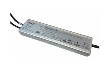 240W maitinimo šaltinis GEMC, 24V, IP67, DALI/PUSH
