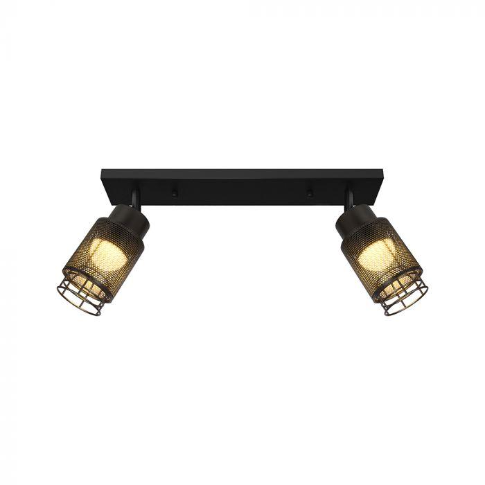 2x6W LED lubinis šviestuvas, juodas, 3000K