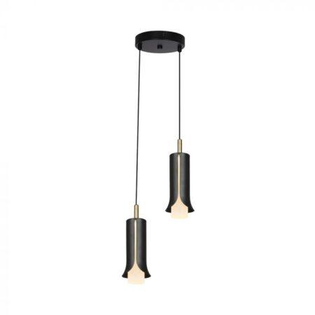 2x5W LED pakabinamas šviestuvas, juodos/aukso sp., 3000K