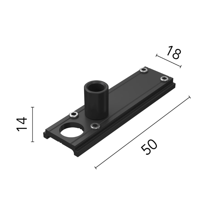 Pakabinamo magnetinio bėgelio THE TRACKING MAGNET lubinio montavimo detalė, 2vnt.